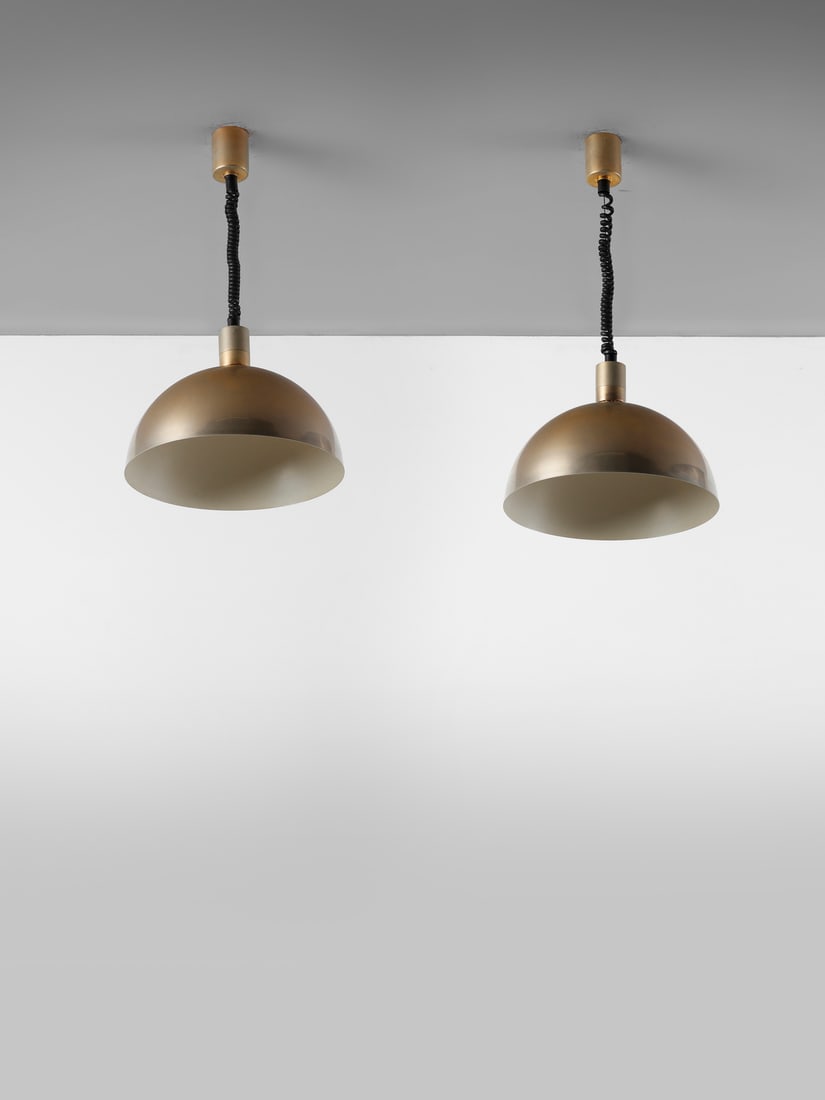 FRANCO ALBINI (1905-1977) & FRANCA HELG (1920-1989) Pair of pendant lamps from the AM/AS series for (1 of 3)