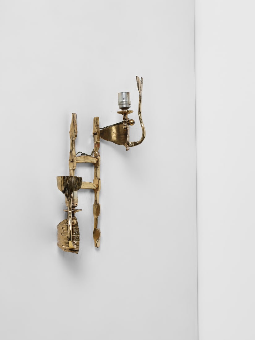 MANIFATTURA ITALIANA Two-light wall lamp. (1 of 2)