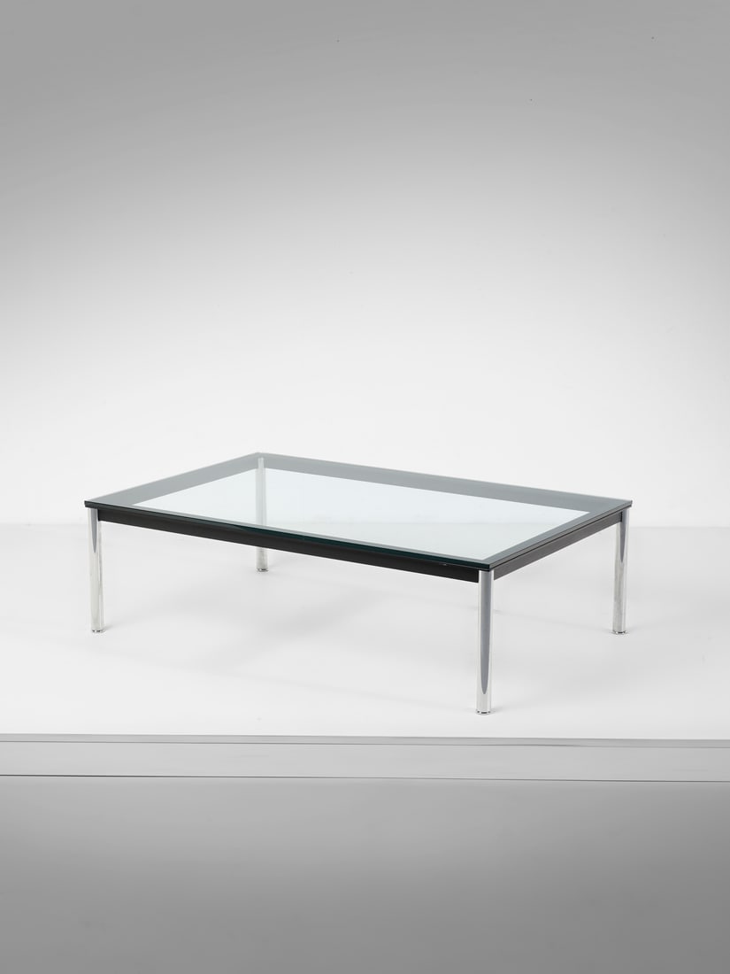 MANIFATTURA ITALIANA Coffee table inspired by the LC10 model by Le Corbusier, Pierre Janneret, and (1 of 2)