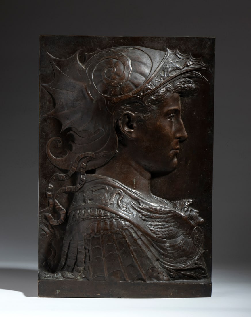 REFINED PRINCE'S PORTRAIT IN BRONZE.Italy, 19th century. (1 of 3)