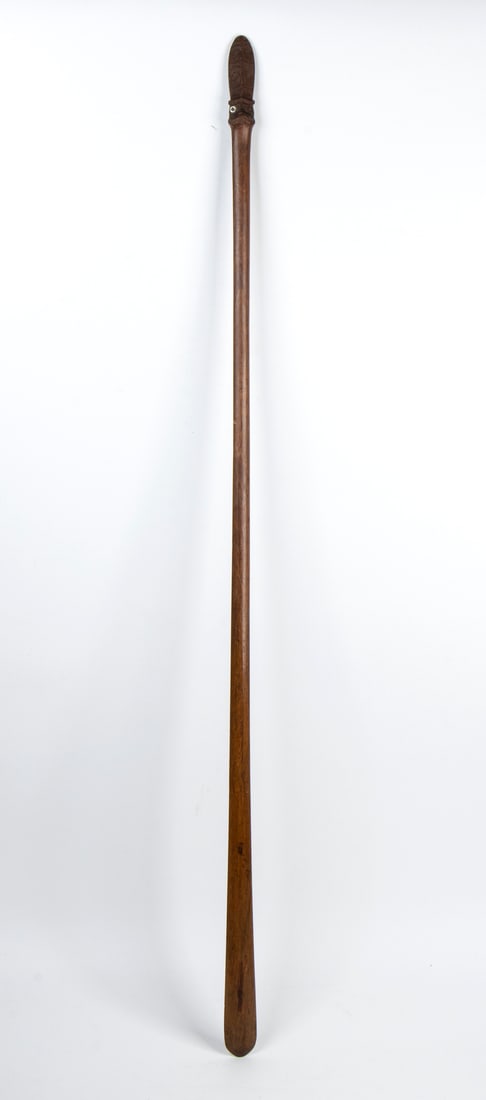 MAORI TAIAHA WITH ORIGINAL MOTHER-OF-PEARL INLAY.New Zealand, 19th century. (1 of 3)