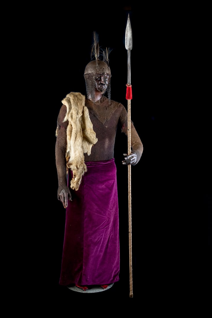 THEATRICAL MANNEQUIN WITH CHAIN MAIL Italy, early 20th century. (1 of 1)