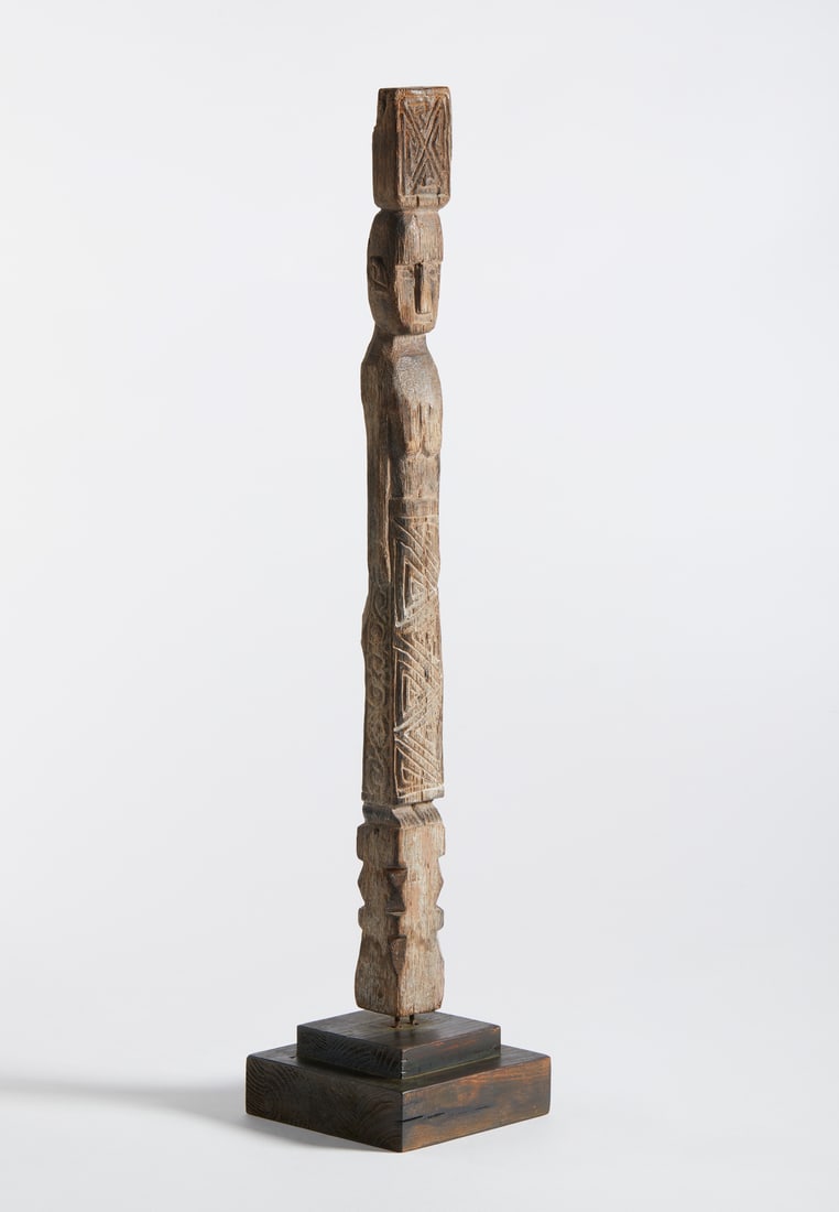 INDONESIAN FEMALE WOODEN SCULPTURE Indonesia, 19th century. (1 of 5)