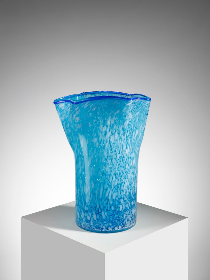 HANS HOLLEIN 8913 large vase with irregular rim, execution by Cleto Munari, Italy. (1 of 3)