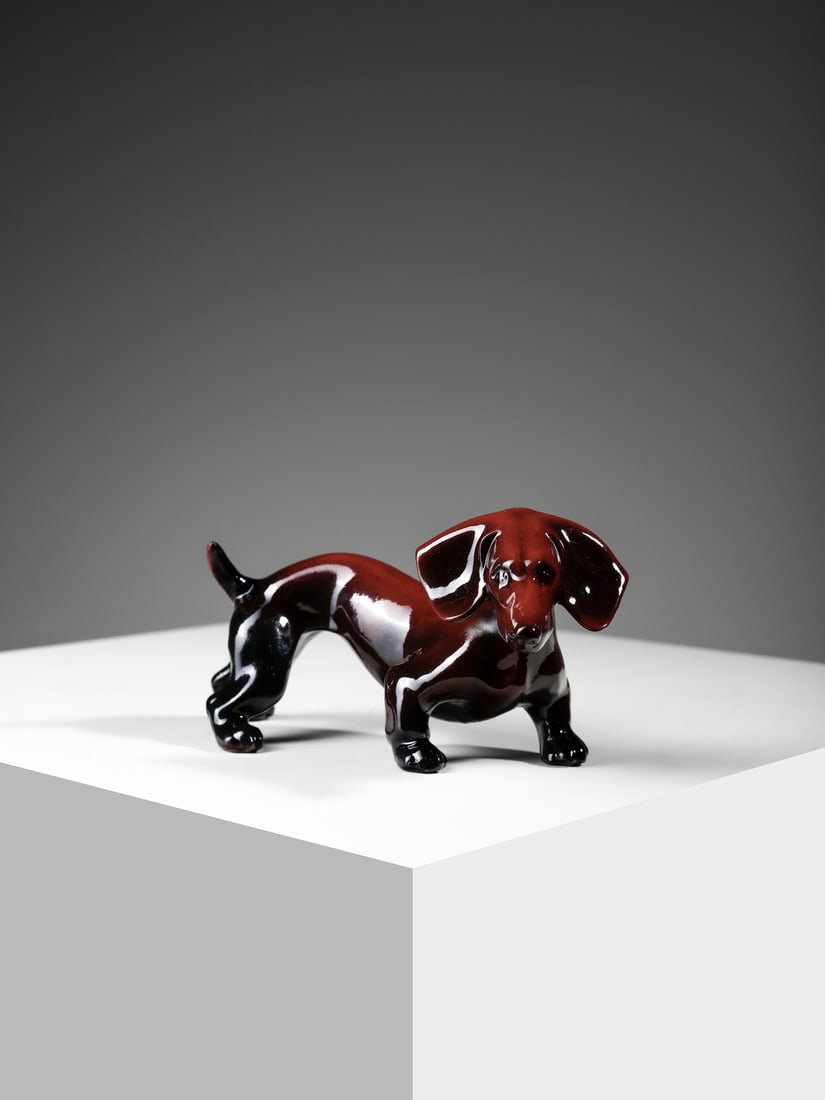 GUIDO CACCIAPUOTI DachshundAll-round sculpture, Milan. (1 of 4)