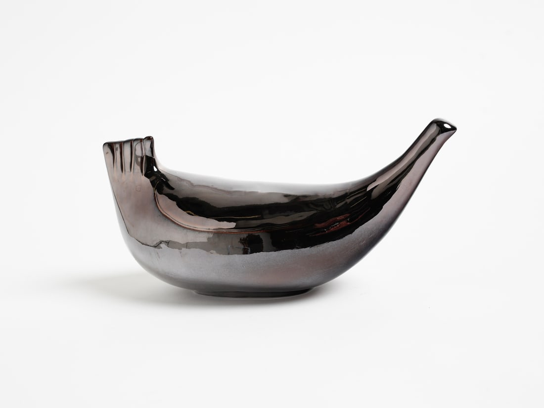 POMPEO PIANEZZOLA DoveAll-round sculpture, Zanolli manufacture, Nove. (1 of 3)