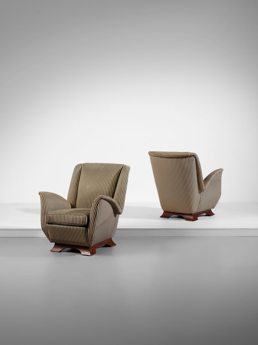 MANIFATTURA ITALIANA Pair of armchairs. (1 of 2)