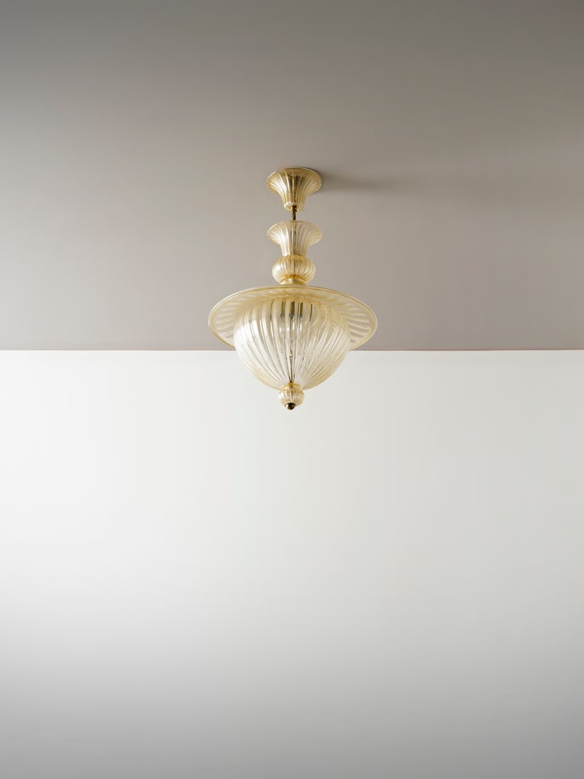 BAROVIER & TOSO Pendant lamp, Murano. (1 of 2)