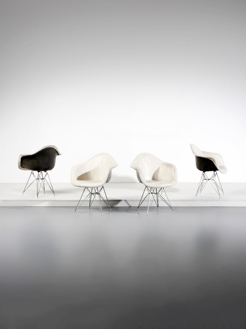 CHARLES (1907-1978) & RAY (1912-1988) EAMES Four DAR armchairs. (1 of 2)