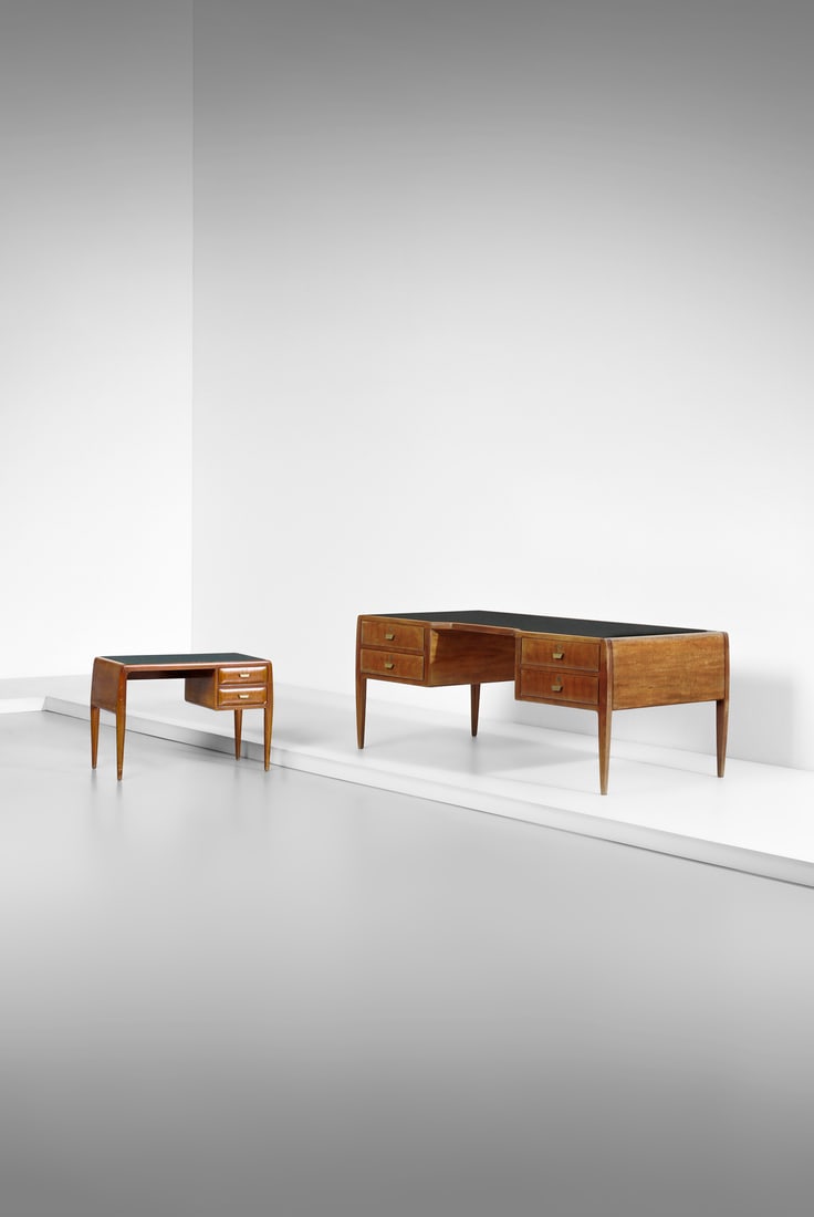 GIO PONTI Four-drawer executive desk combined with two-drawer typing desk for Dassi Mobili Moderni, (1 of 8)