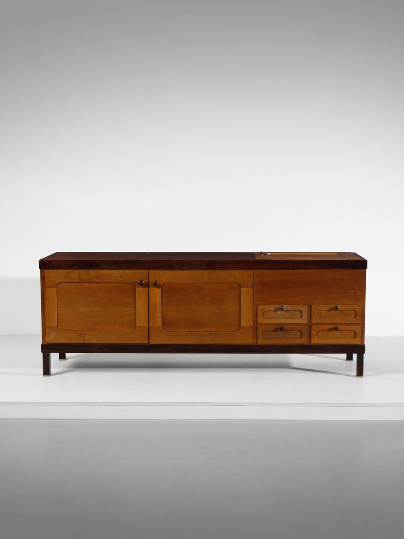 PIERO RANZANI Two-door, four drawers and door on the top sideboard for Elam, Meda. (1 of 5)