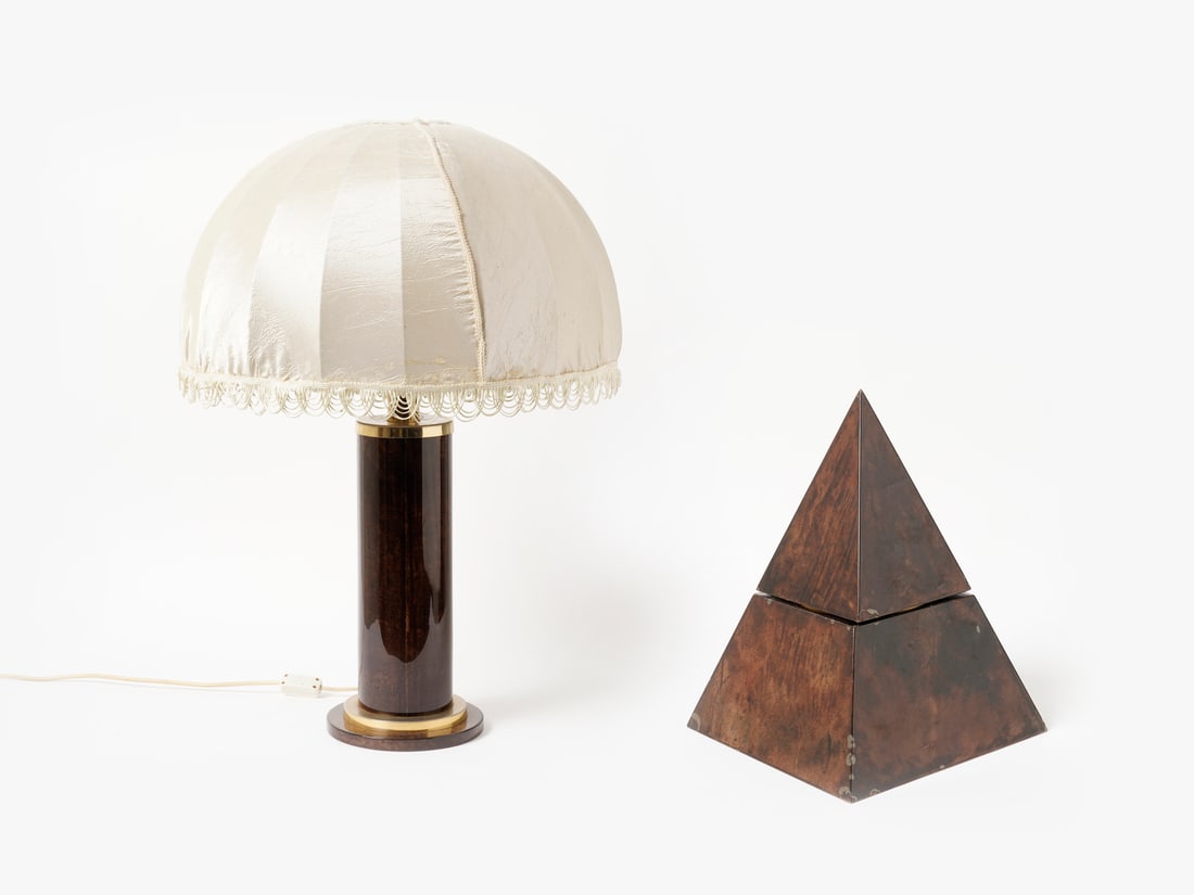 ALDO TURA Table lamp and ice bucket, Lazzate. (1 of 3)