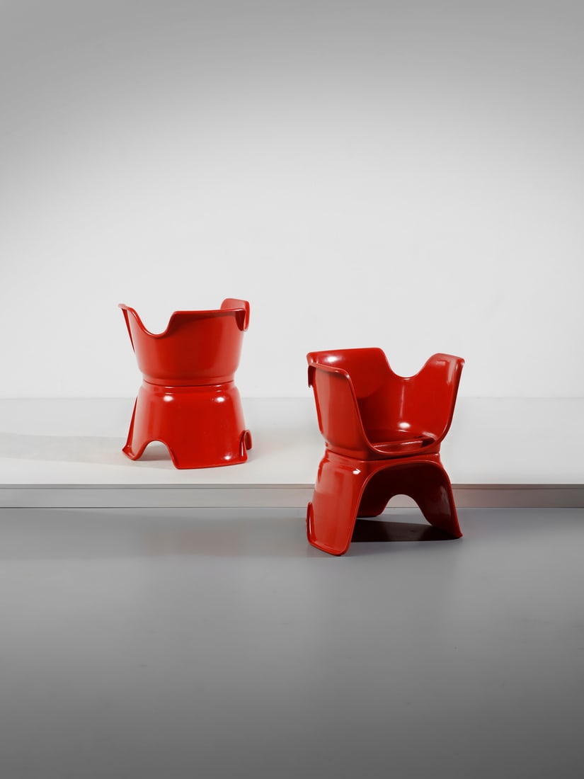 GUIDO BOLZANI & GIAMPIERO SPAGNOLO & GIORGIO ZERBI Pair of Hacca chairs for Martini, Italy. (1 of 2)