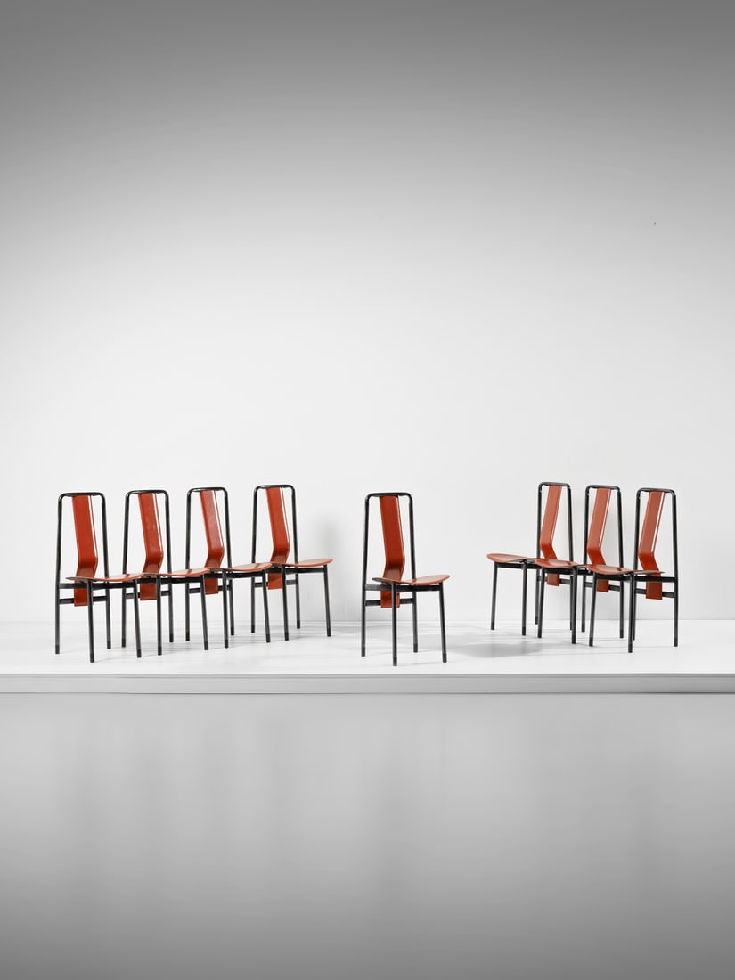 ACHILLE CASTIGLIONI Eight Irma chairs for Zanotta, Nova Milanese. (1 of 4)