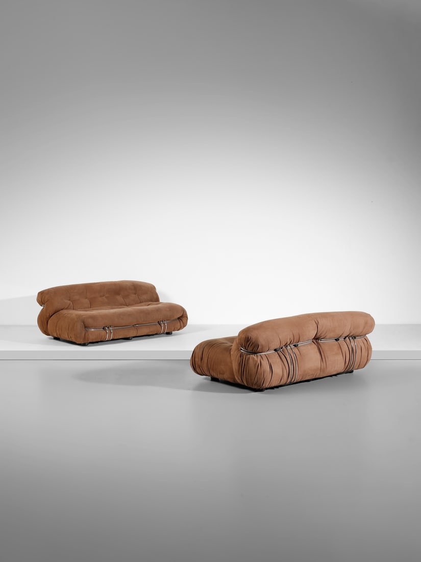 AFRA (1937-2011) & TOBIA (n. 1935) SCARPA Pair of Soriana sofa for Cassina, Meda. (1 of 3)