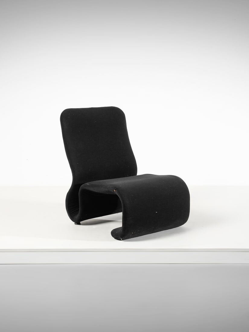 JAN EKSELIUS Lounge chair from the Etcetera series for Stending, Sweden.: EKSELIUS JAN (n. 1946) Lounge chair from the Etcetera series for Stending, Sweden. Metal, polyurethane and fabric.. Cm 60,00 x 86,00 x 70,00. 1970s.