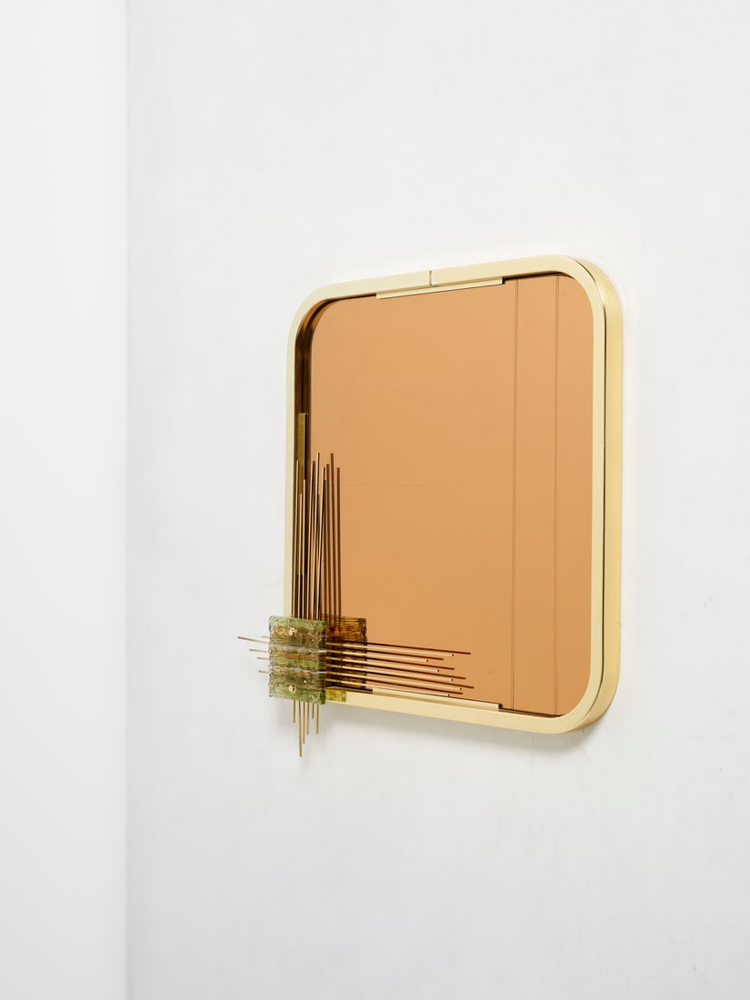 ANGELO BROTTO Wall mirror for Esperia, Poggibonsi. (1 of 2)