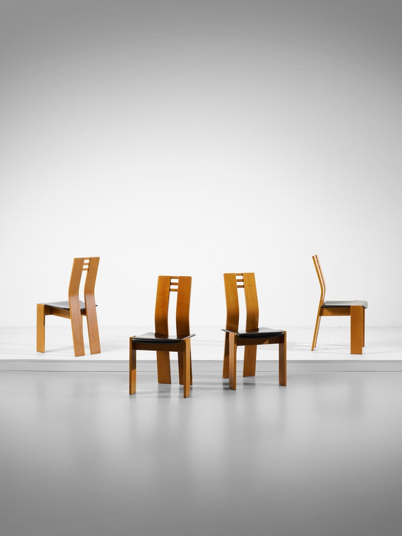 LUIGI MASSONI & GIORGIO CAZZANIGA Four chairs from the Wall to Wall series for Poliform, Italy. (1 of 2)