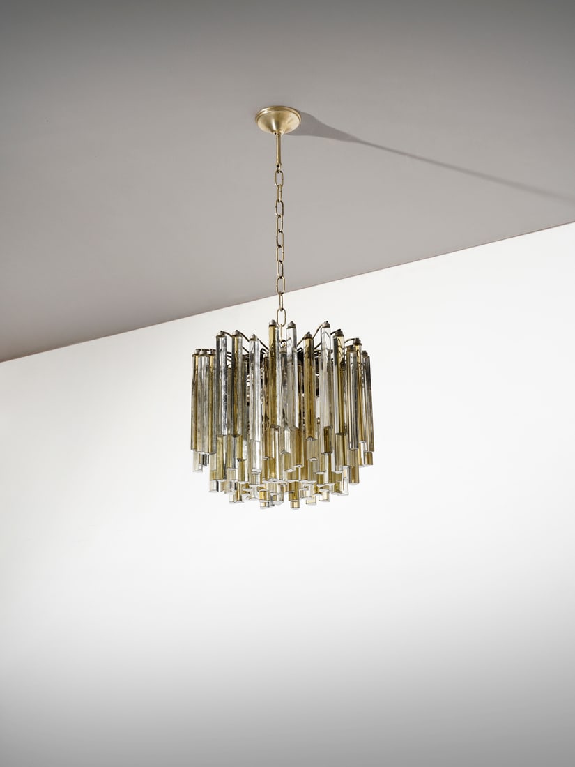 VENINI Pendant lamp from the Trilobo series, Murano. (1 of 2)