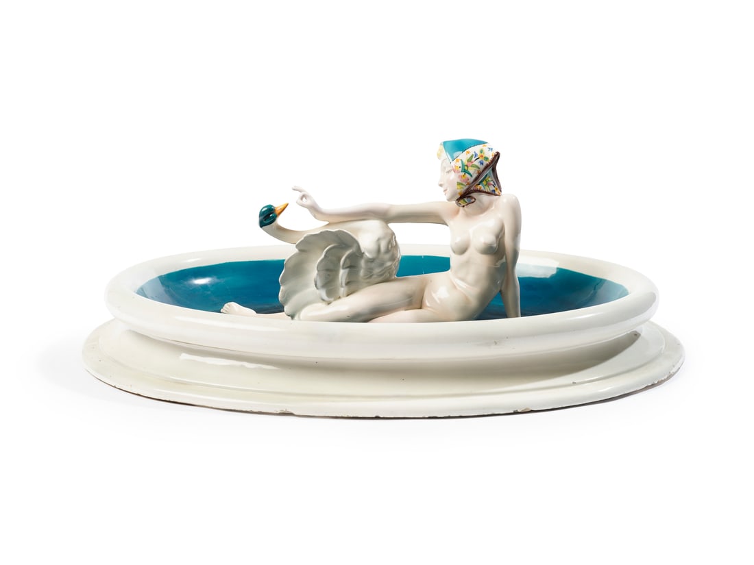 SANDRO VACCHETTI Leda and the SwanAll-round sculpture, Essevi manufacture. (1 of 5)