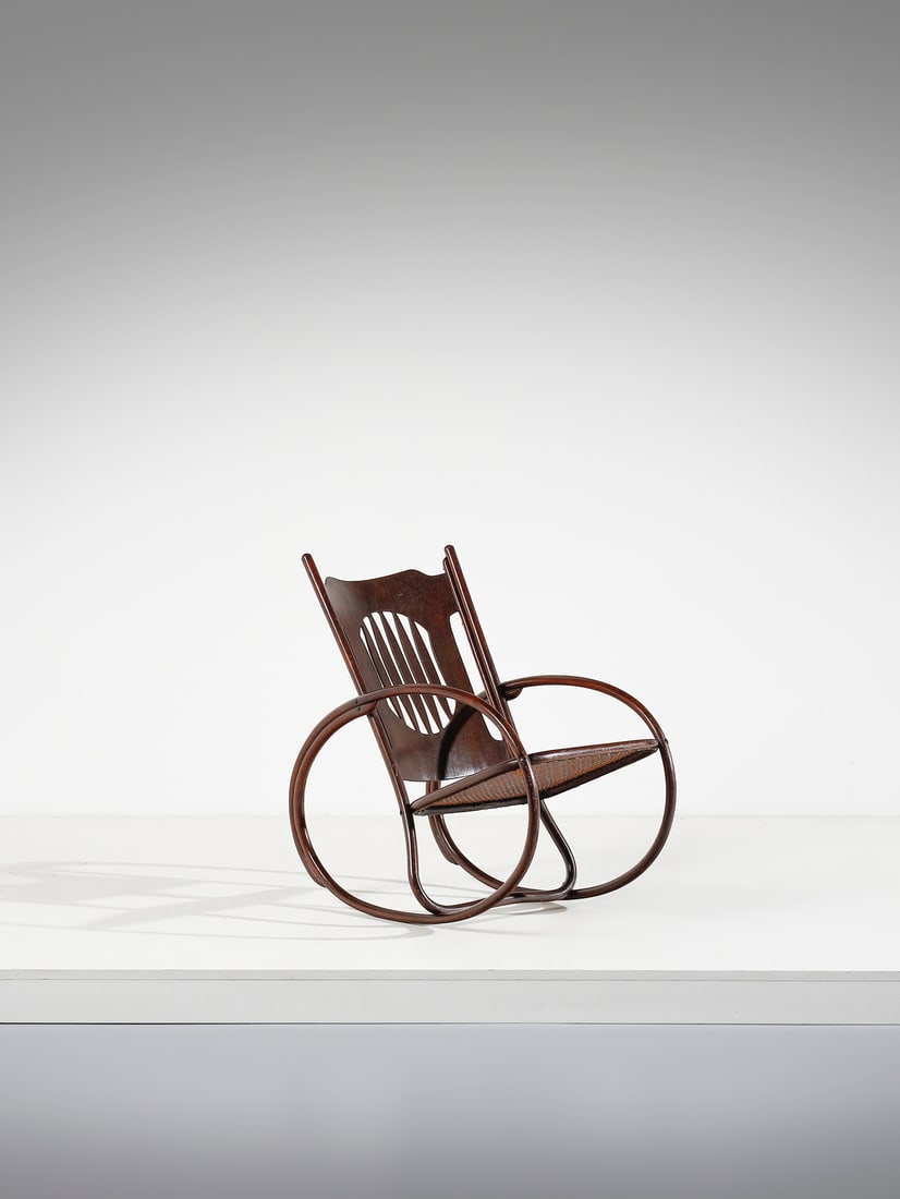 Attributed to GUSTAV SIEGEL Child's rocking chair. (1 of 4)