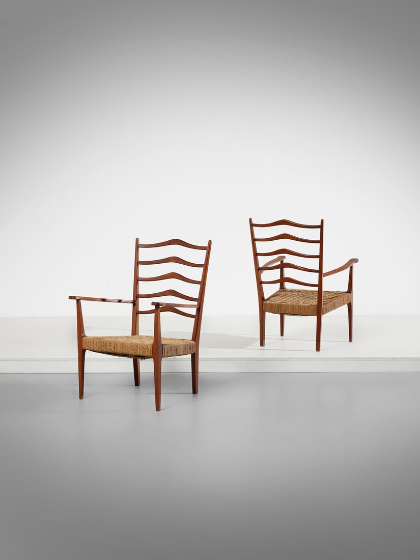 MANIFATTURA ITALIANA Pair of armchairs. (1 of 2)