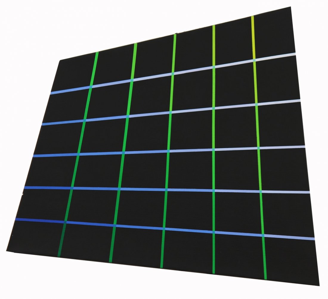 HANS JORG GLATTFELDER Senza titolo.: GLATTFELDER HANS JORG (n. 1939) Senza titolo. 1978. Olio su tela. Cm 63,00 x 56,00. Al retro firma anno e timbro della galleria Sincron, Brescia. Profilo trapezoidale.