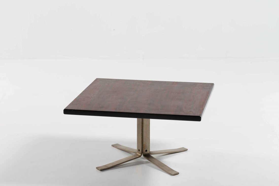 FORMANOVA Side table: FORMANOVA Side table Wood and glass. 74,00 x 39,00 x 74,00 cm 1960s.