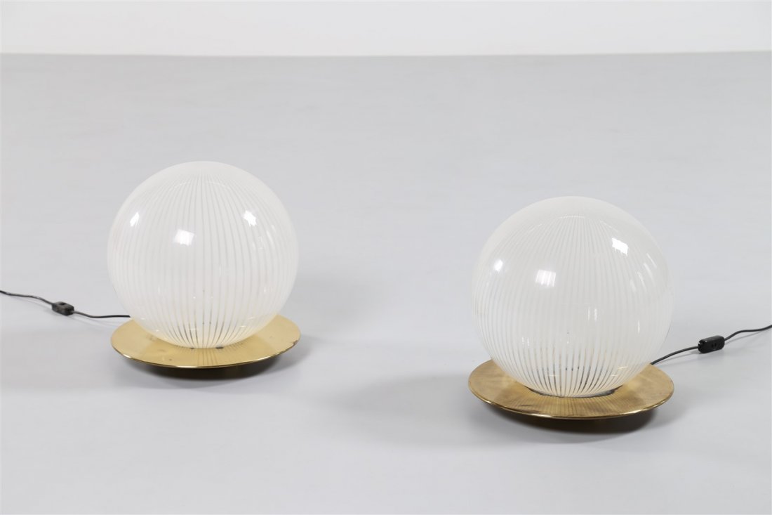 MANIFATTURA ITALIANA Coppia di grandi lampade da (1 of 1)