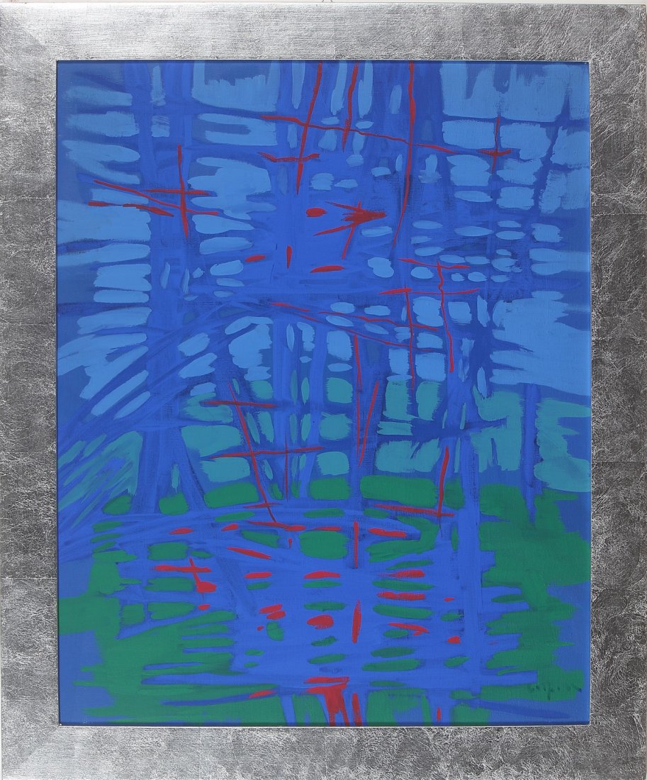 ANTONIO CORPORA Composition.: CORPORA ANTONIO (1909 - 2004) Composition. Oil on canvas. Cm 65,00 x 81,00. Signed lower right.