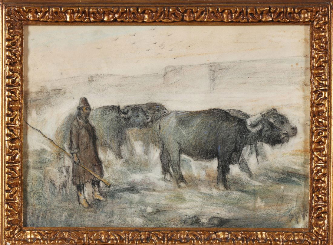 GIUSEPPE RAGGIO Bufale e mandriano. (1 of 1)