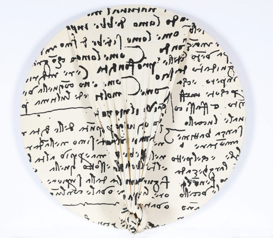 JORGE EIELSON Codex on the Flight of Birds and knotting: EIELSON JORGE (1924 - 2006) Codex on the Flight of Birds and knotting of Leonardo . 1994. Mixed media on canvas on board. Cm 70,00 x 70,00. Title, signature and year at the back.