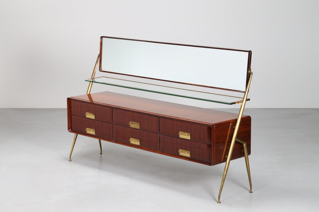 SILVIO CAVATORTA Rosewood sideboard with mirror in (1 of 4)