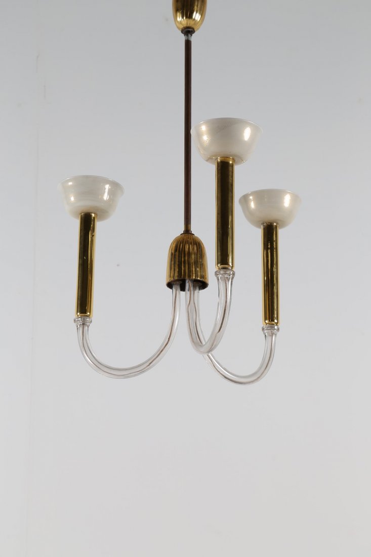 CARLO SCARPA Per Venini. Pregevole Lampadario a tre (1 of 1)