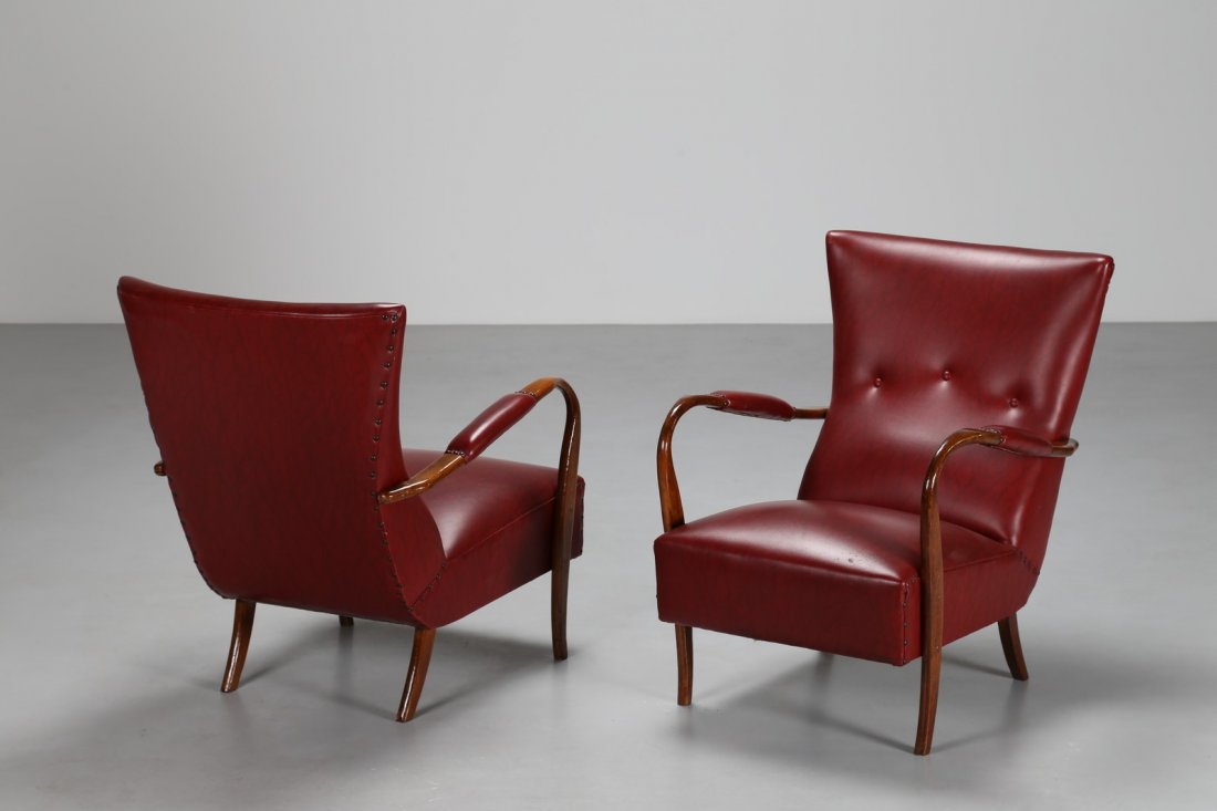 MANIFATTURA ITALIANA Coppia di poltrone. (1 of 2)