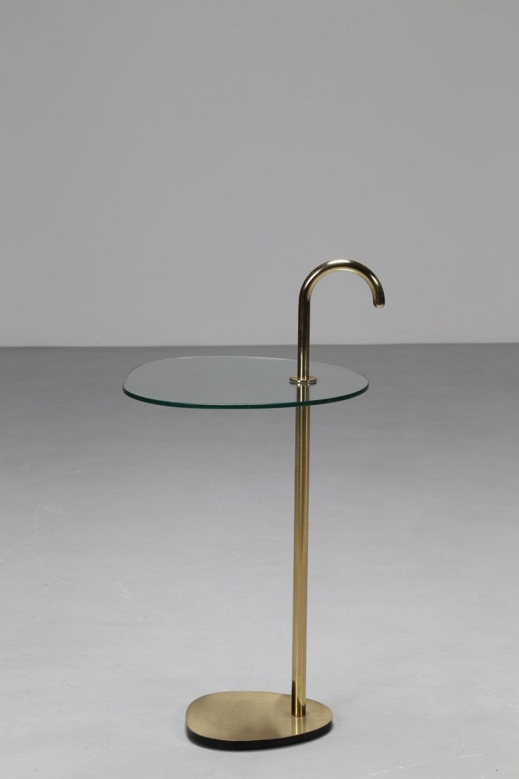 CESARE LACCA Attrib. Tavolino in ottone e vetro a (1 of 1)