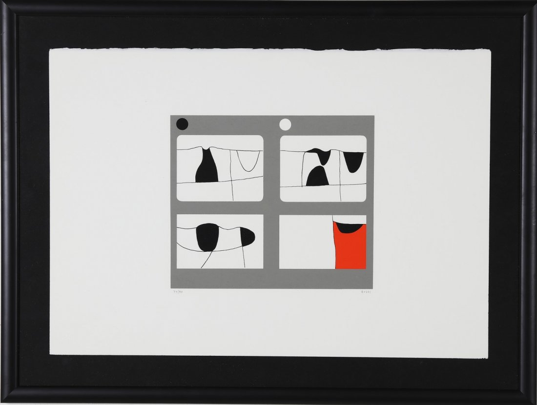 ALBERTO BURRI Letter.: BURRI ALBERTO (1915 - 1995) Letter. Silkscreen printing. Cm 50,00 x 35,00. 77/90 + XXV. Edition and signature lower in pencil. Pubblications: Opere Grafiche Alberto Burri, Galleria d'Arte San Luca, Bo