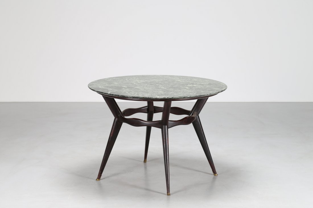 OSVALDO BORSANI Tavolo rotondo  in legno ebanizzato (1 of 5)