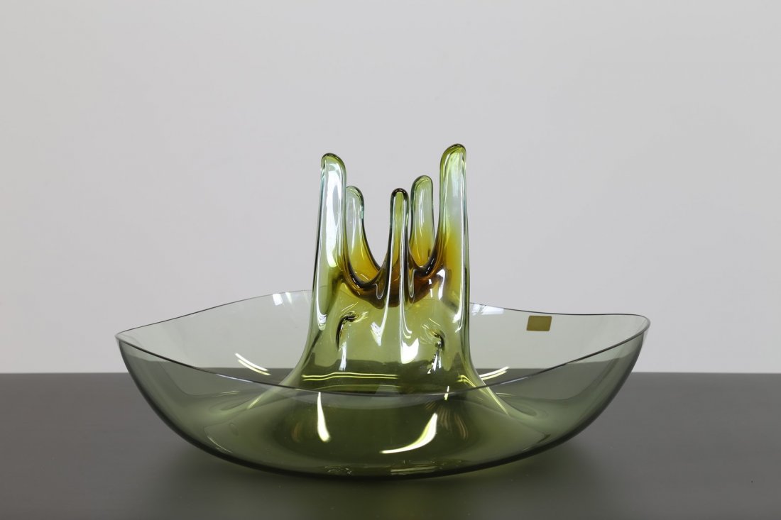 TONI ZUCCHERI Grande vaso Vulcano color ambra, per (1 of 3)