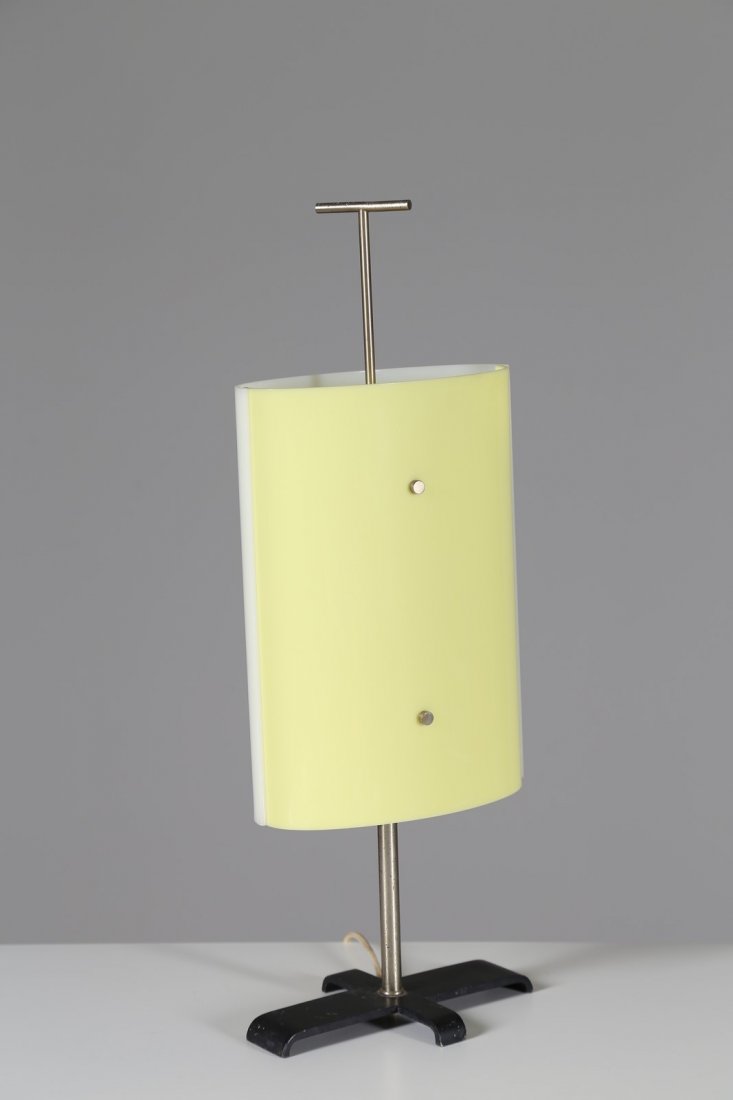 ANGELO LELII Lampada da tavolo in metallo e perpex, per (1 of 2)