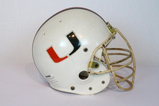 University of Miami Game Worn Football Helmet - Feb 10, 2013