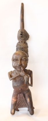 Antique Large African Pipe: Large African Pipe. Measures approximately 20 x 4 x 8.