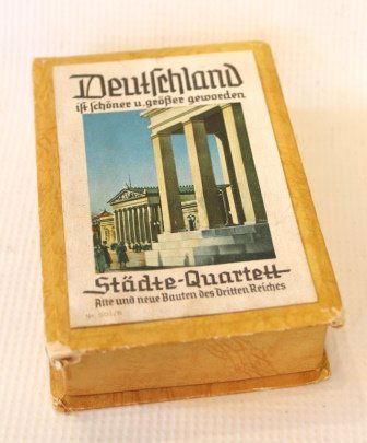 German Playing Cards, Late 1930: Late 1930's German Playing Cards produced after War Started. Depict Provence and Monuments.
