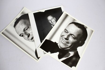 Set of 3 Original Frank Sinatra Photos: Set of 3 Original Frank Sinatra Photos including photo of Frank Singing taken by Delmar Watson and two photos from a October 4, 1977. These are ORIGINAL PHOTOS NOT PRINTS.