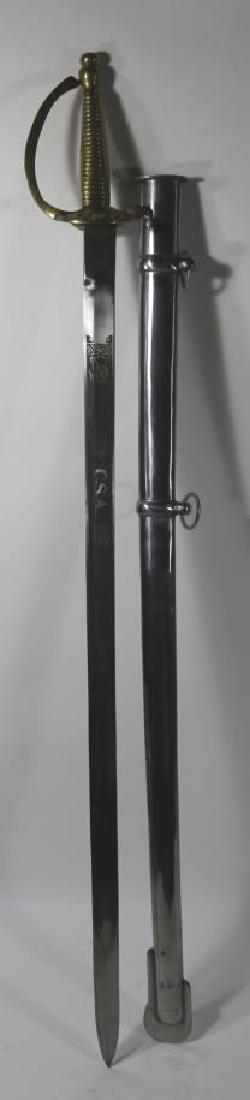 CONFEDERATE SOLDIERS CAVALRY SABRE SWORD & SCABARD: CONFEDERATE SOLDIERS CAVALRY SABRE SWORD & SCABARD DECORATIVE REPRODUCTION