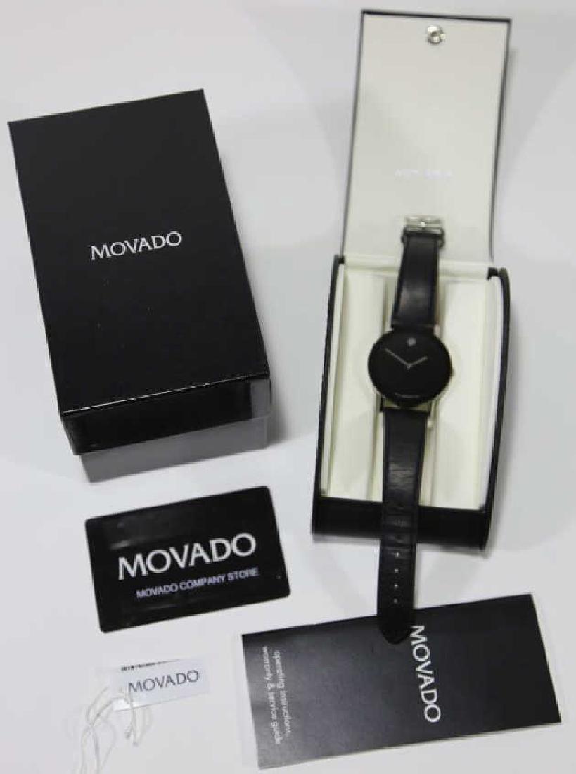 MOVADO MENS MUSEUM WATCH W/ BOX & PAPERS: MOVADO MENS MUSEUM WATCH W/ BOX & PAPERS