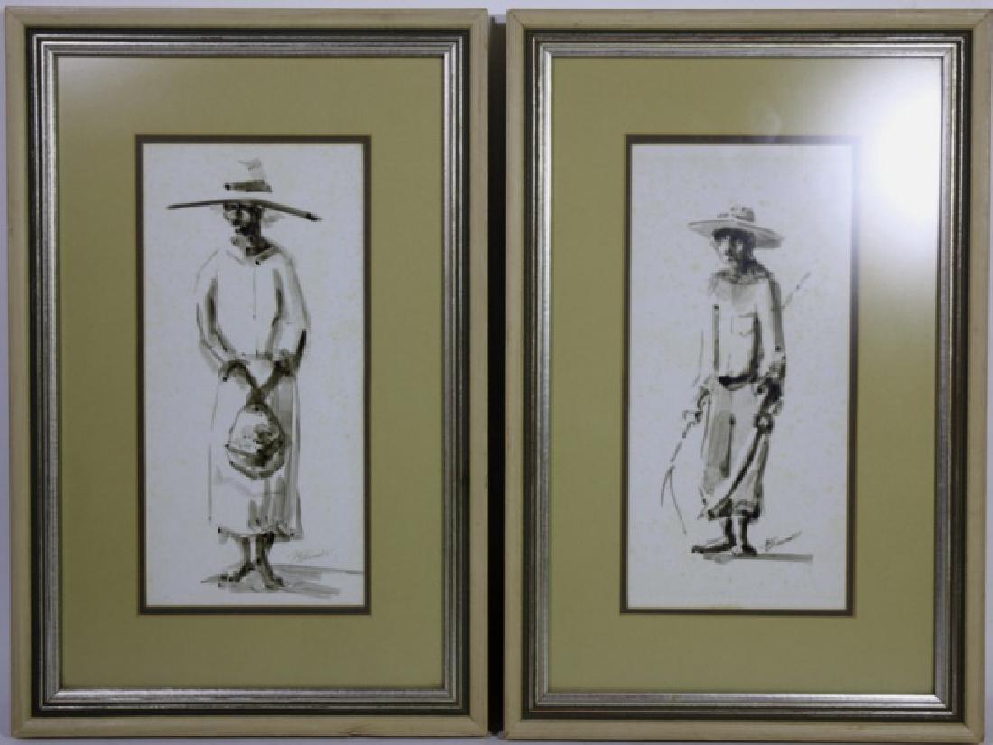 F.B HANSON WATERCOLOR 1957 TUPALO MISS. PORTRAIT: F.B HANSON WATERCOLOR 1957 TUPALO MISS. PORTRAIT F: 14 .X 9" S: 9 X 5"