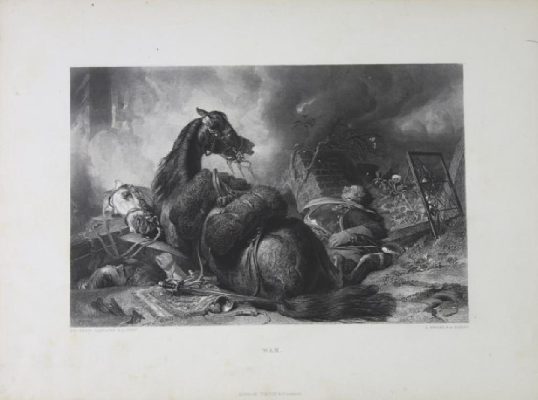 SIR EDWIN LANDSEER "WAR" UNFRAMED ENGRAVING: SIR EDWIN LANDSEER "WAR" UNFRAMED ENGRAVING