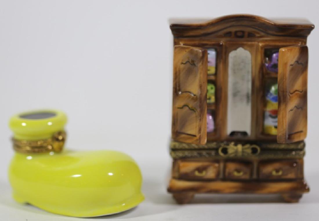 FRENCH LIMOGE PORCELAIN BOX GROUP: FRENCH LIMOGE PORCELAIN BOX GROUP 3.5 X 2.5"