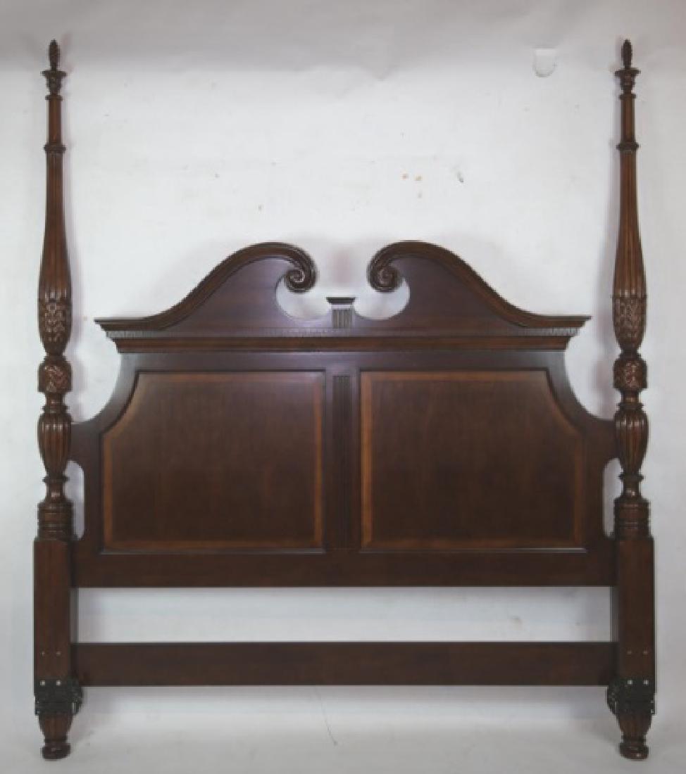 FINE MAHOGANY KING SIZE POSTER HEADBOARD: FINE MAHOGANY KING SIZE POSTER HEADBOARD 95 X 81"